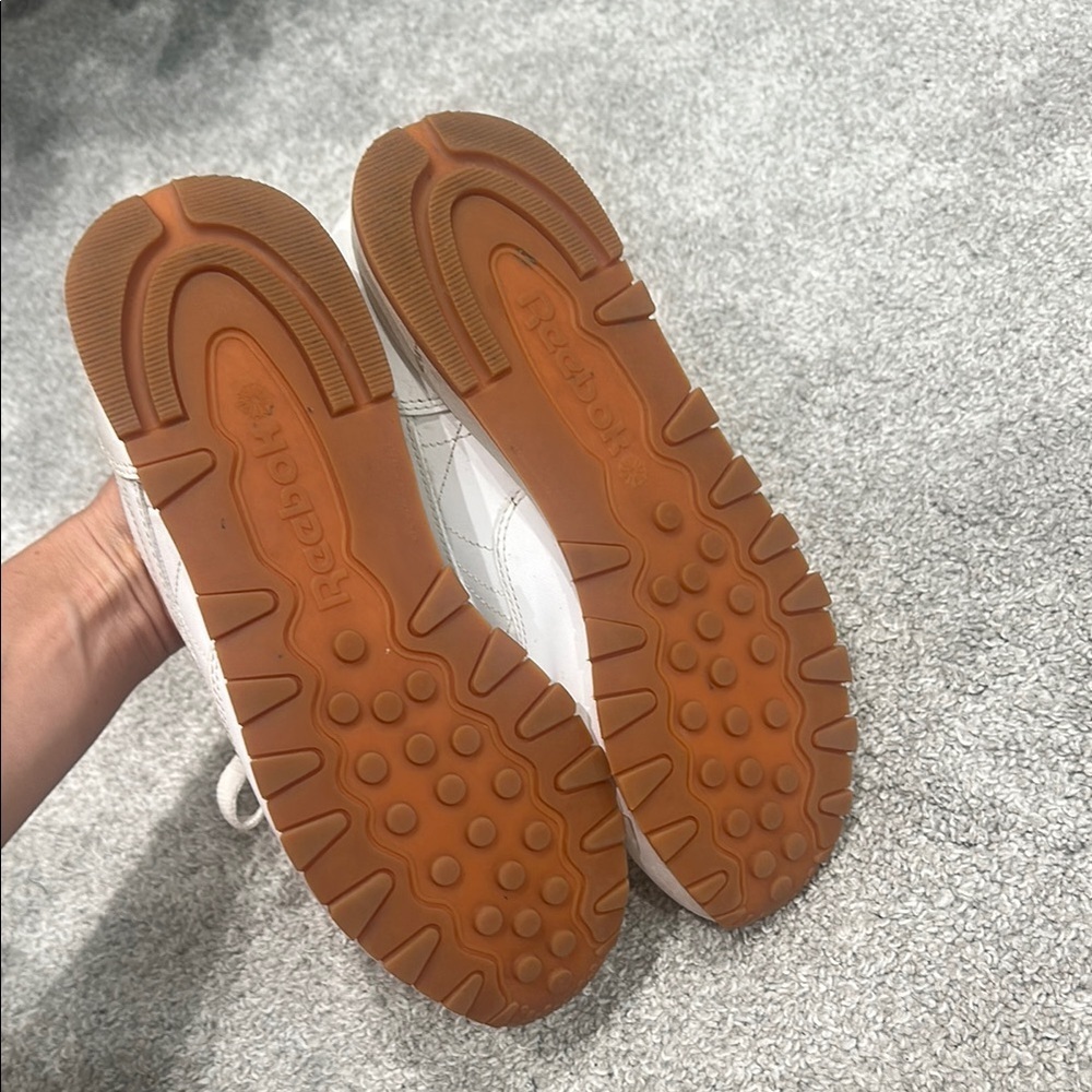 Reebok Classic White Leather Sneakers size 7.5 good used condition. 80s - Picture 6 of 14